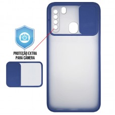 Capa Samsung Galaxy A21 - Cam Protector Azul Marinho